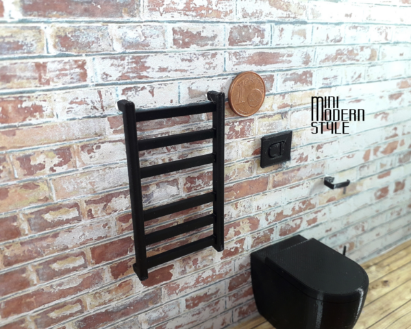 Scaldasalviette bagno nero Paula - immagine 4