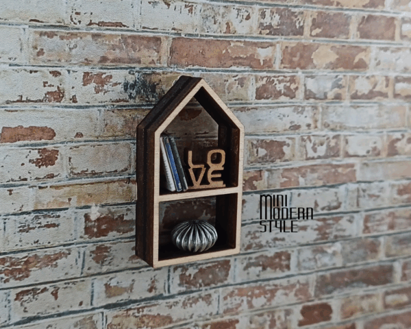 Mensola a forma di casa Hannah in legno - immagine 2
