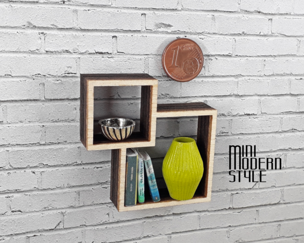 Mensola quadrati Beverly in legno - immagine 4