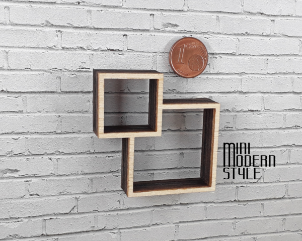 Mensola quadrati Beverly in legno - immagine 5
