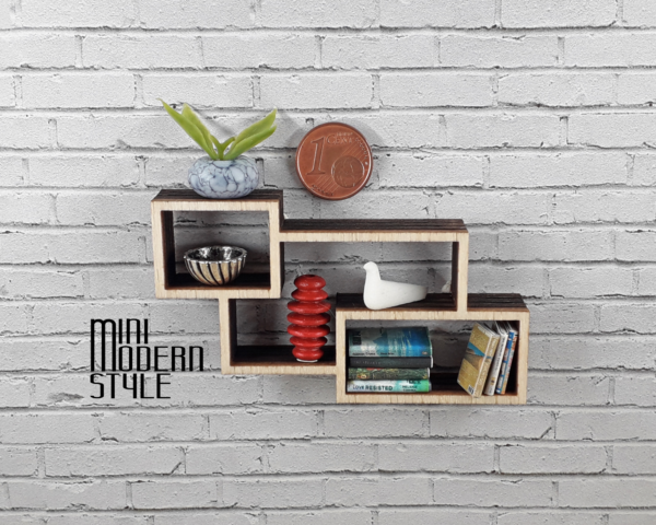 Mensola rettangoli Coleen in legno