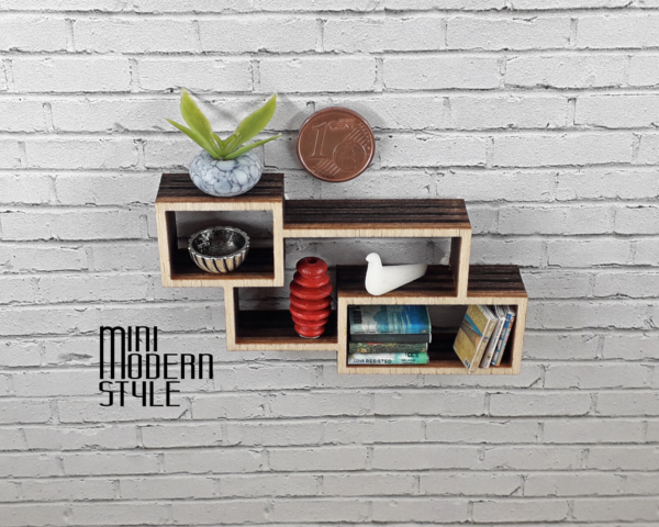 Mensola rettangoli Coleen in legno - immagine 2