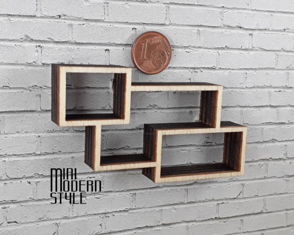 Mensola rettangoli Coleen in legno - immagine 5