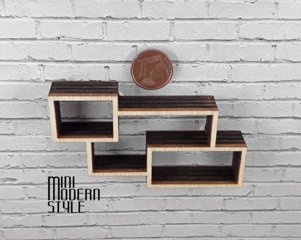 Mensola rettangoli Coleen in legno - immagine 6