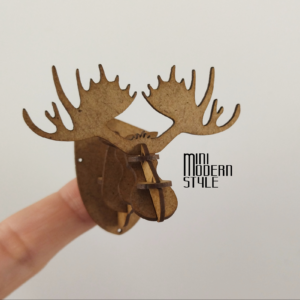 Trofeo testa d'alce in mdf