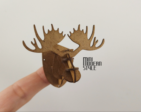 Trofeo testa d'alce in mdf