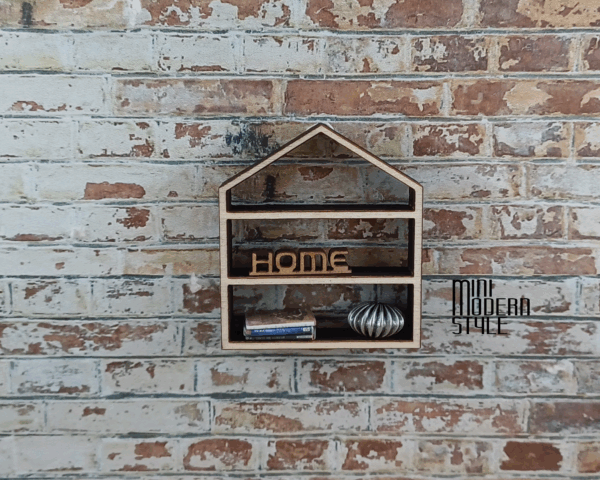 Mensola a forma di casa Holly in legno - immagine 6