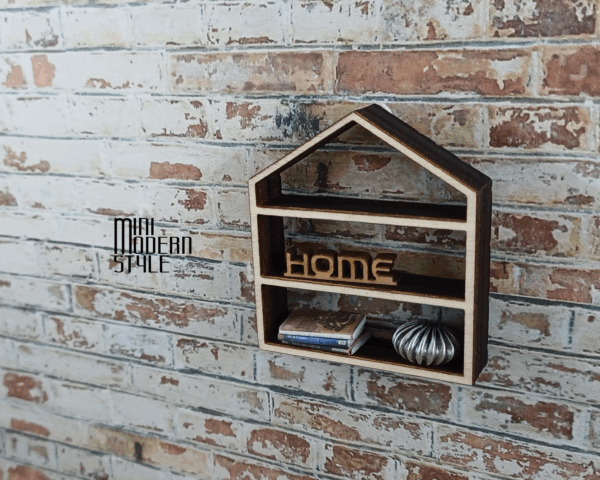 Mensola a forma di casa Holly in legno - immagine 5