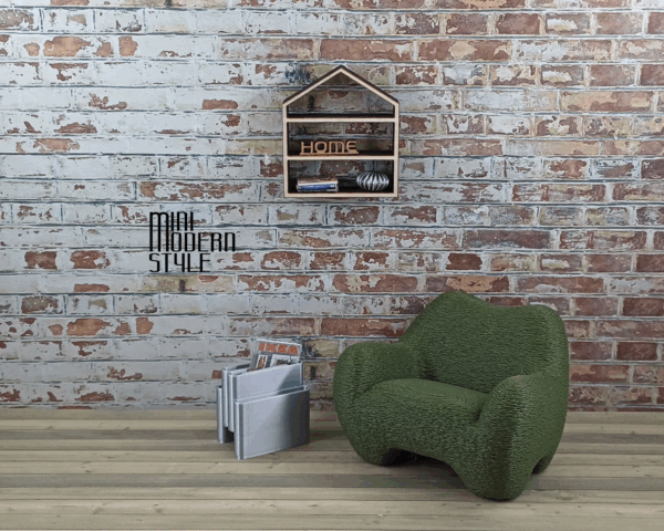 Mensola a forma di casa Holly in legno - immagine 3
