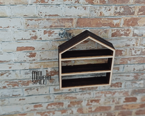 Mensola a forma di casa Holly in legno - immagine 2